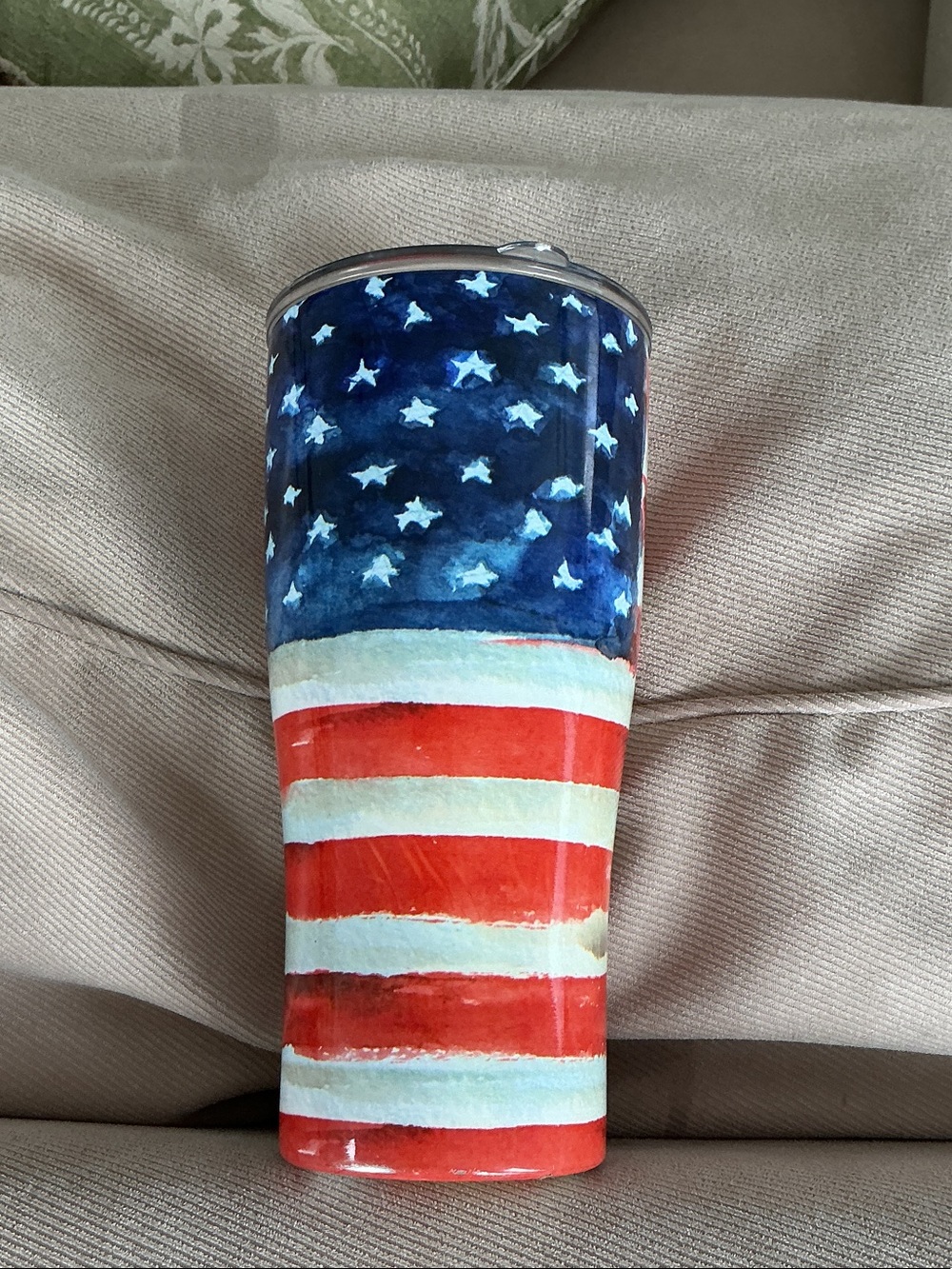 Patriotic Stars & Stripes Travel Tumbler